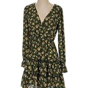 Inspired Hearts Green Floral Dress